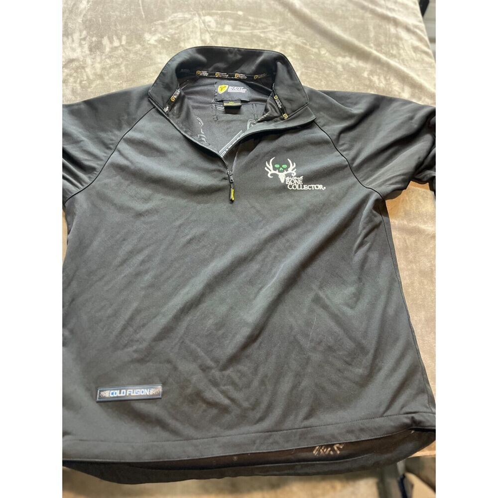 Scent‎ Blocker Bone Collector System Two 1/4 Zip Mens L Black Pullover Hunting